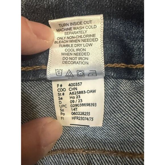 LOGO Lmtd Ed. NWT Lori Goldstein 14 Tall Multi Patch Wide Leg Jeans, Medium Wash - Picture 11 of 15